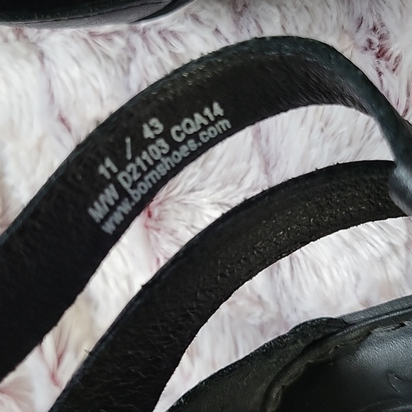 Børn Black Leather Thong Flip Flop Gladiator Strappy Sandals Women’s Size 11 - Picture 7 of 10